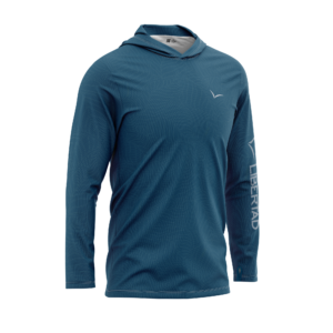 remera con capucha azul