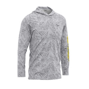 Remera con CAPUCHA geometric gris