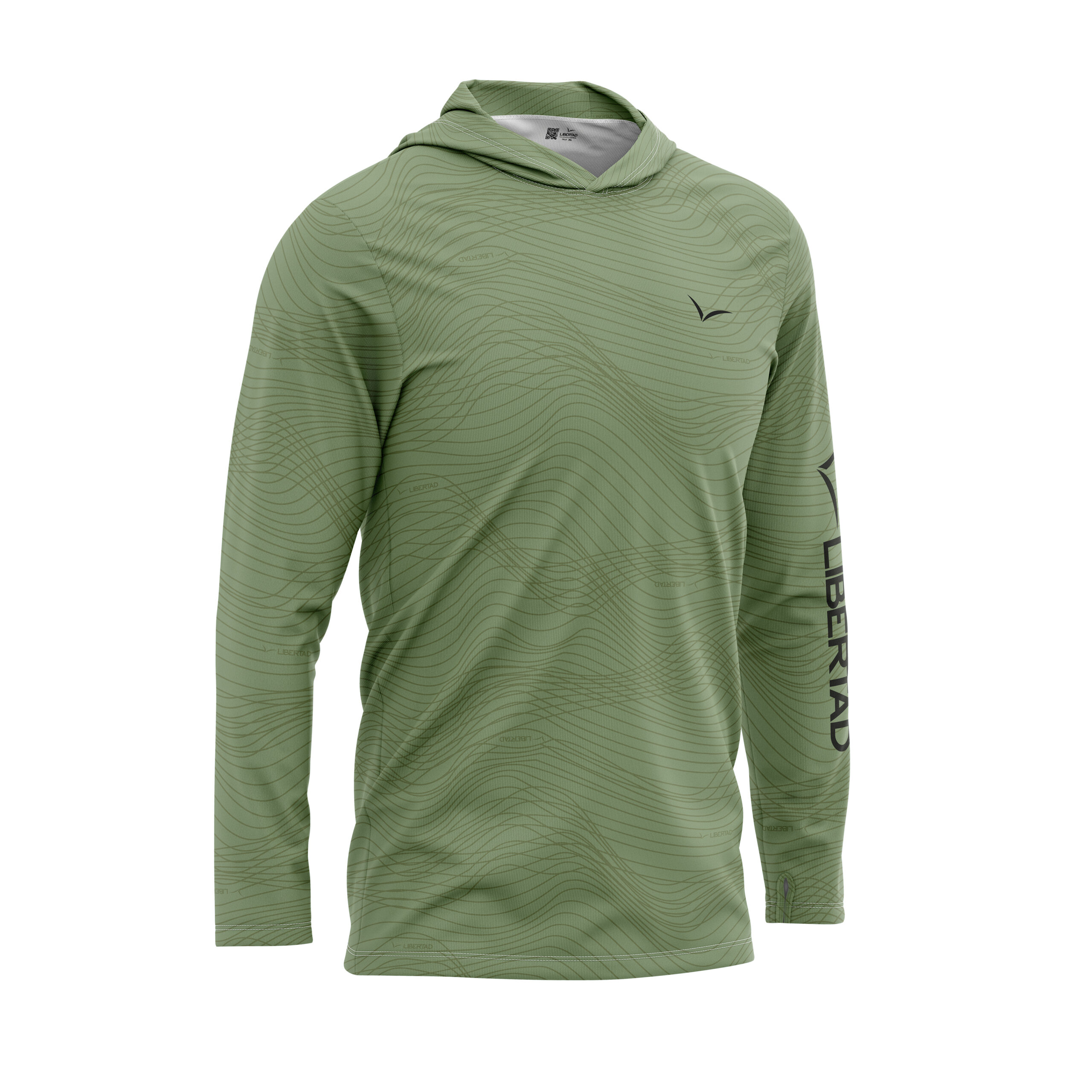 Remera con CAPUCHA Verde Palmera