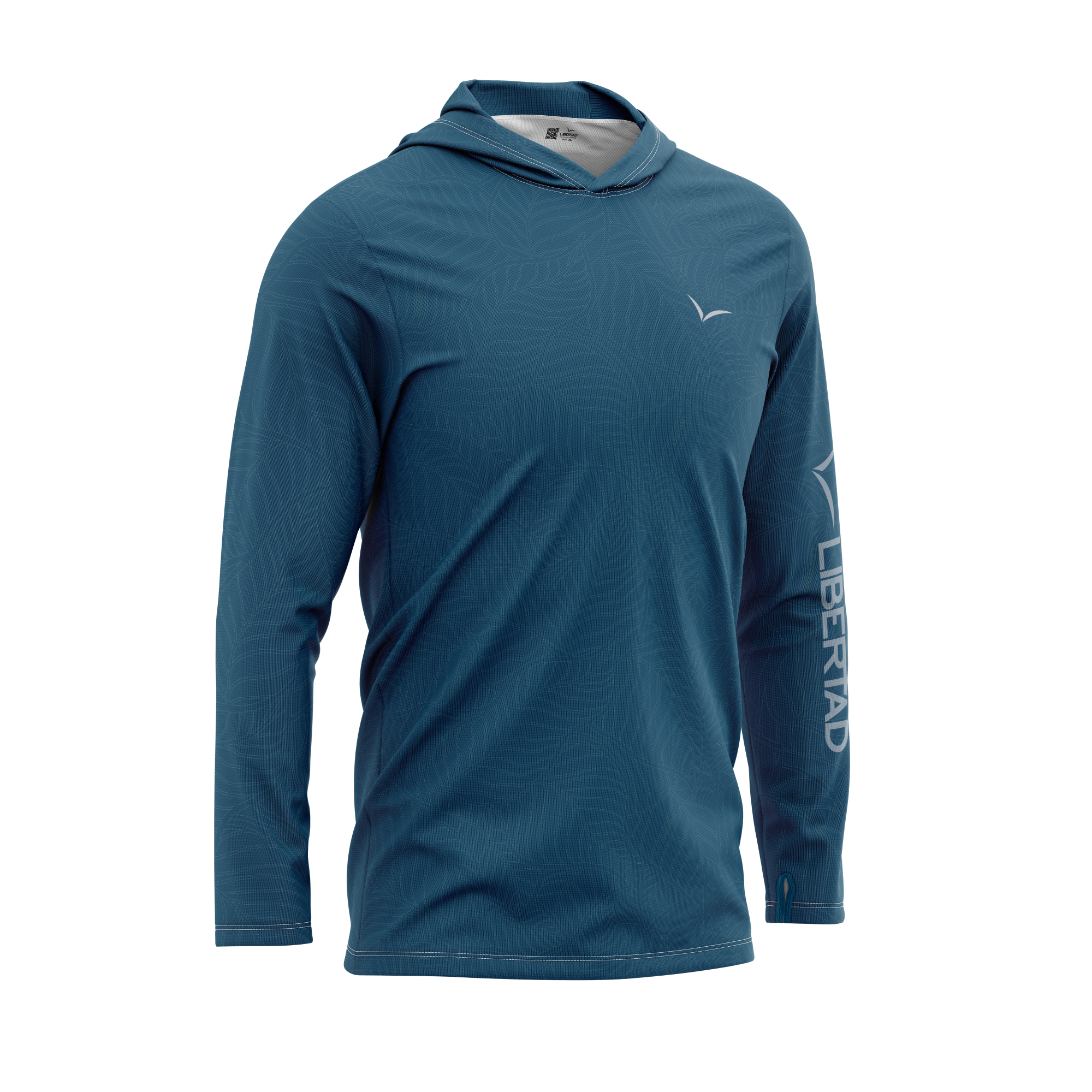 remera con capucha azul